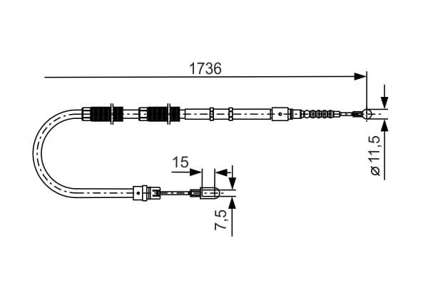 Bosch BC887 Fren kablosu küçük görsel 5