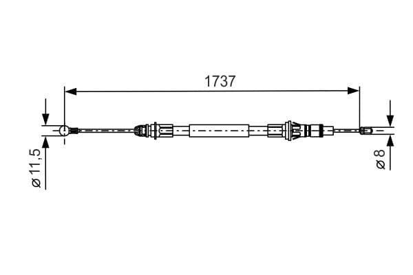 Bosch BC890 Fren kablosu küçük görsel 5