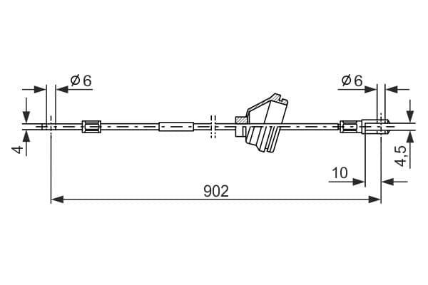 Bosch BC252 Sağ fren kablosu küçük görsel 5