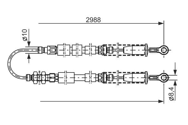 Bosch BC277 Fren kablosu küçük görsel 5