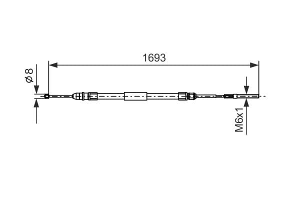 Bosch BC394 Sol fren kablosu küçük görsel 5