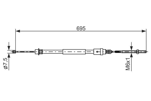Bosch BC434 Sol fren kablosu küçük görsel 5