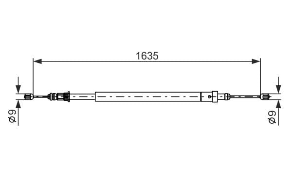 Bosch BC444 Sol fren kablosu küçük görsel 5