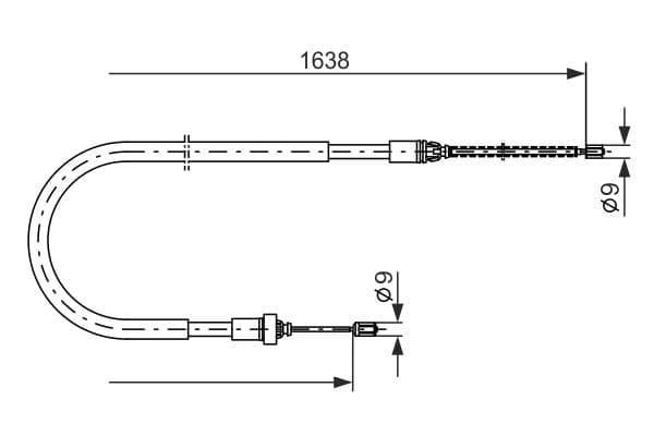 Bosch BC448 Fren kablosu küçük görsel 5