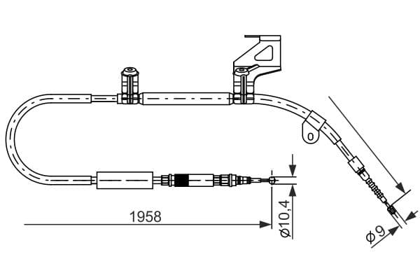 Bosch BC466 Sağ fren kablosu küçük görsel 5