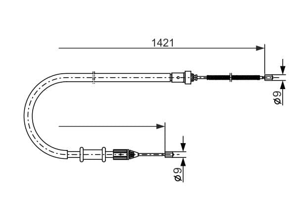 Bosch BC495 Sağ fren kablosu küçük görsel 5