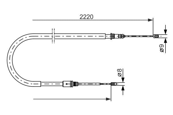 Bosch BC514 Fren kablosu küçük görsel 5