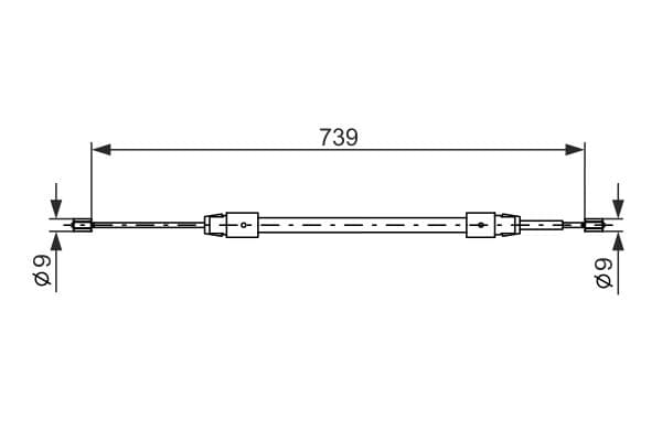 Bosch BC553 Sağ fren kablosu küçük görsel 5