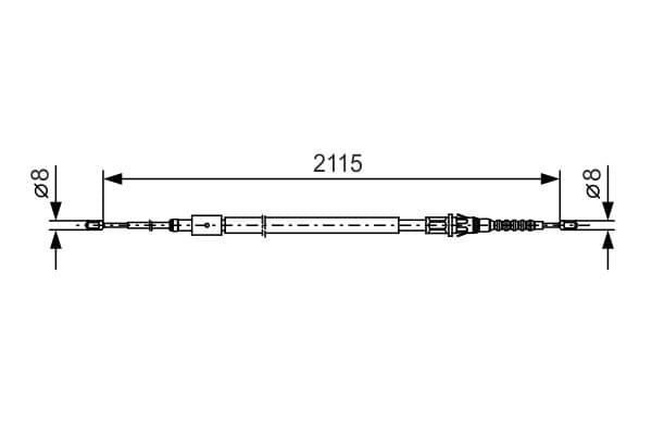 Bosch BC627 Fren kablosu küçük görsel 5