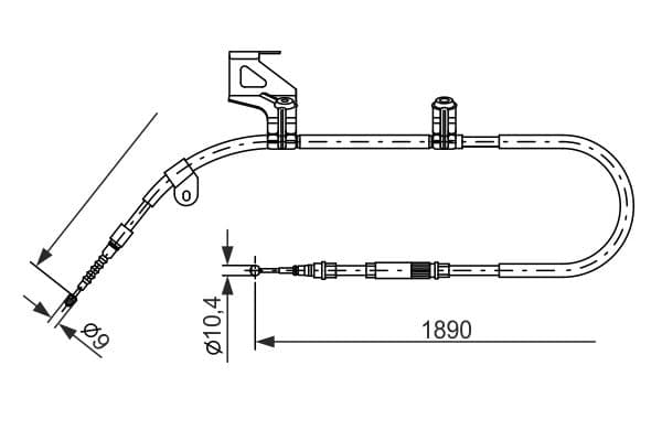 Bosch BC652 Sol fren kablosu küçük görsel 5