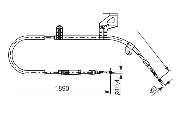 Bosch BC653 Sağ fren kablosu küçük görsel 5