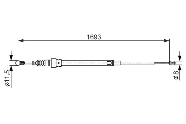 Bosch BC665 Fren kablosu küçük görsel 5