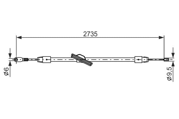 Bosch BC725 Fren kablosu küçük görsel 5
