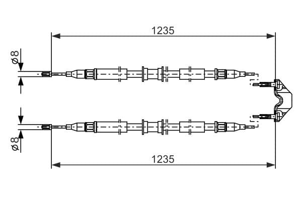 Bosch BC745 Fren kablosu küçük görsel 5