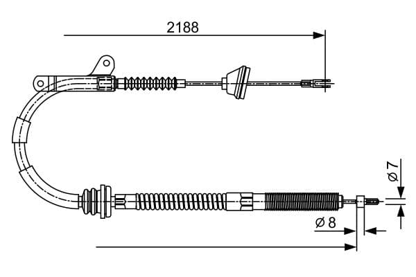 Bosch BC753 Fren kablosu küçük görsel 5