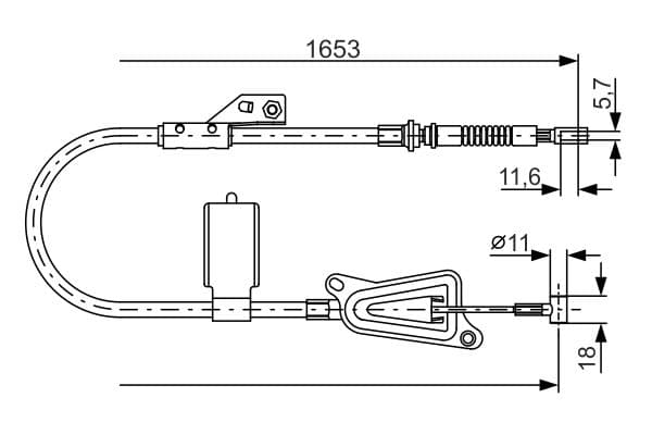 Bosch BC695 Sol fren kablosu küçük görsel 5