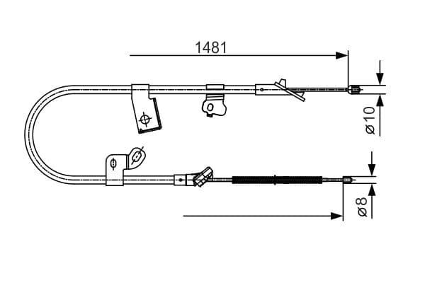 Bosch BC699 Sol fren kablosu küçük görsel 5
