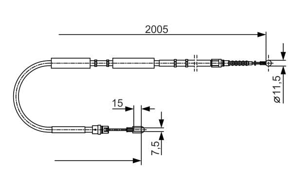 Bosch BC703 Sağ fren kablosu küçük görsel 5