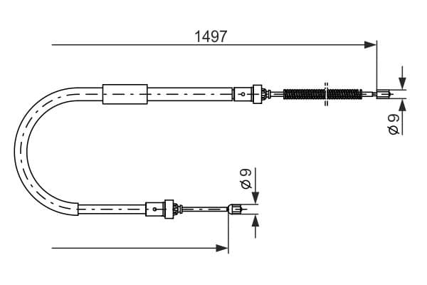 Bosch BC773 Sağ fren kablosu küçük görsel 5
