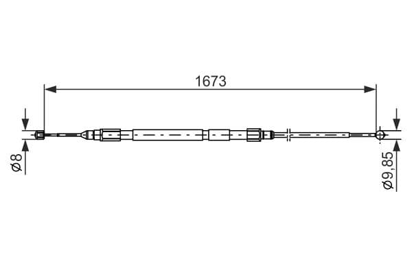 Bosch BC781 Sağ fren kablosu küçük görsel 5