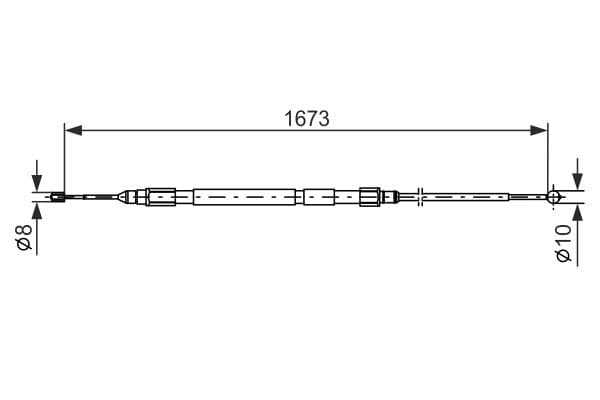 Bosch BC782 Sol fren kablosu küçük görsel 5