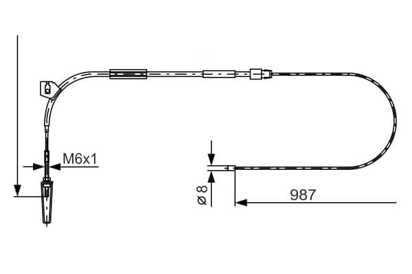 Bosch BC796 Fren kablosu küçük görsel 5