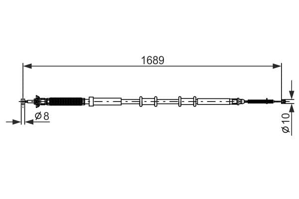 Bosch BC809 Sağ fren kablosu küçük görsel 5