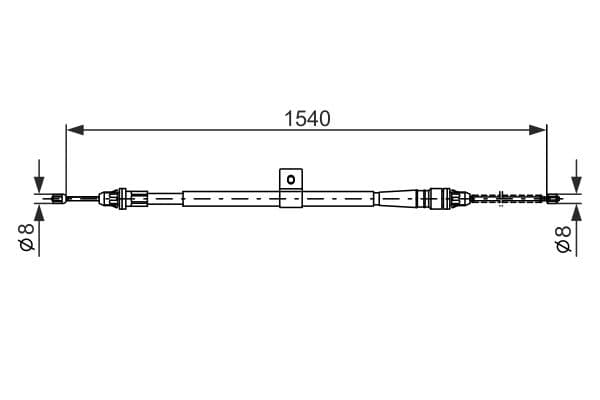 Bosch BC827 Sol fren kablosu küçük görsel 5