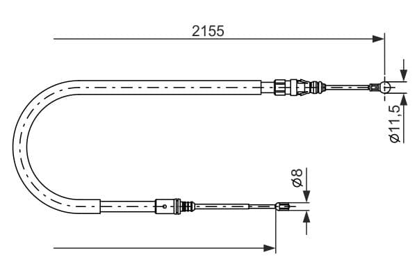 Bosch BC828 Fren kablosu küçük görsel 5