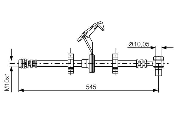 Bosch BH970 Sağ fren boru hortumu; ön küçük görsel 5