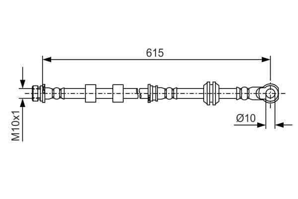 Bosch BH980 Fren boru hortumu; ön küçük görsel 5