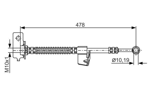 Bosch BH1061 Sol fren boru hortumu; ön küçük görsel 5