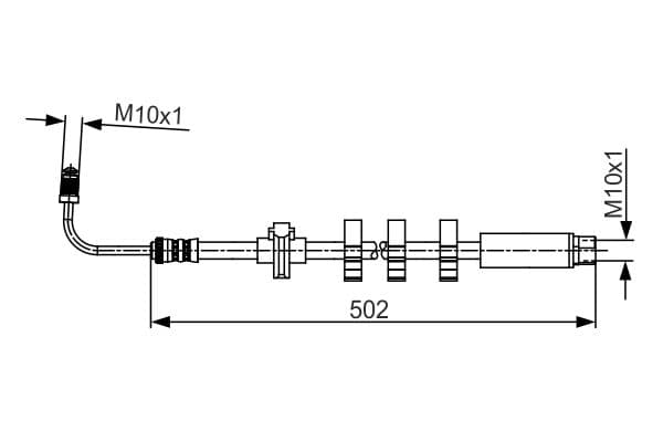 Bosch BH1157 Sol fren boru hortumu; ön küçük görsel 5