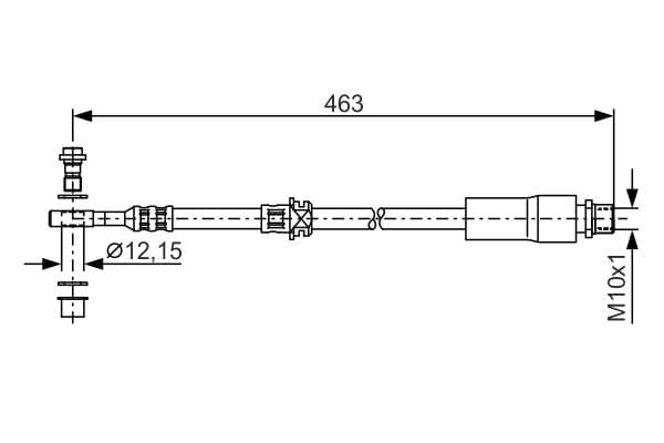 Bosch BH1209 Fren boru hortumu; ön küçük görsel 5