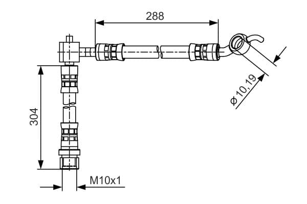 Bosch BH1371 Sağ fren boru hortumu; Arka küçük görsel 5