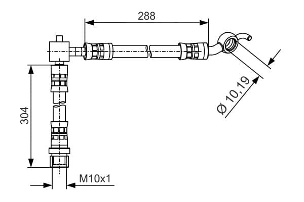 Bosch BH1372 Sol fren boru hortumu; Arka küçük görsel 5
