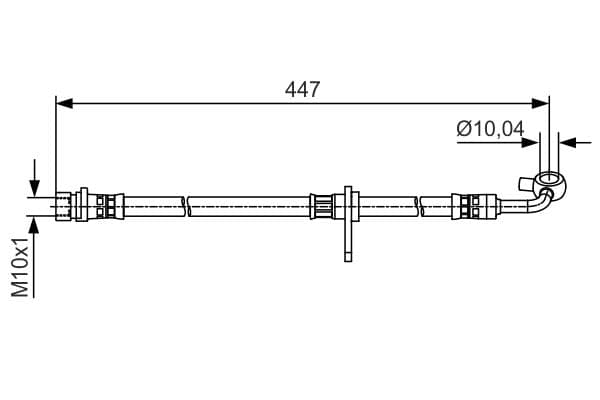 Bosch BH1397 Sol fren boru hortumu; ön küçük görsel 5
