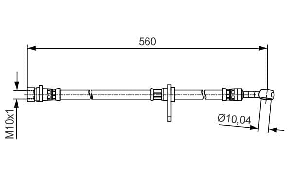 Bosch BH1398 Sağ fren boru hortumu; ön küçük görsel 5