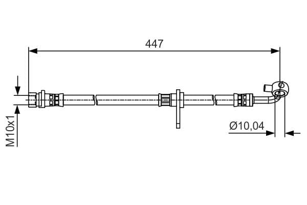 Bosch BH1401 Sağ fren boru hortumu; ön küçük görsel 5