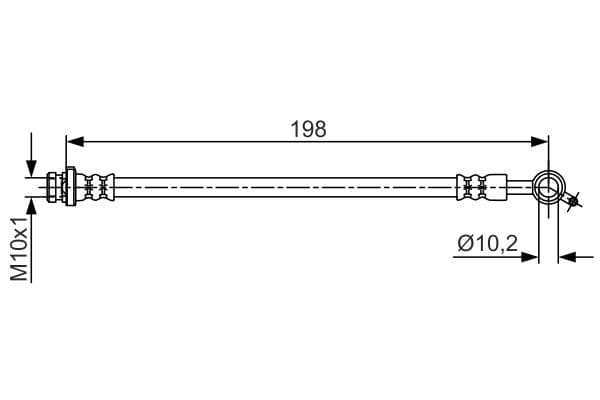 Bosch BH1596 Fren hortumu dış; arka 1