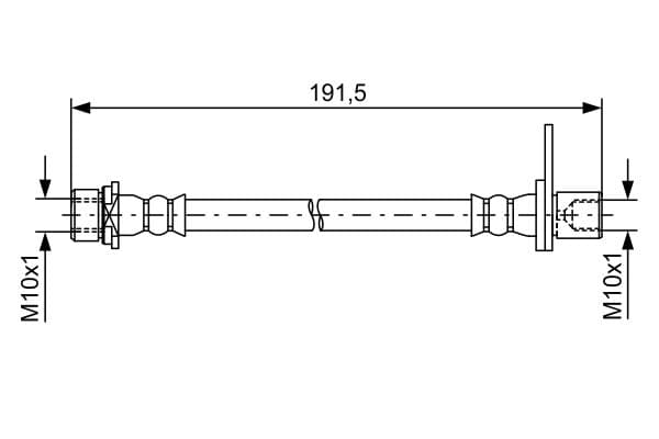 Bosch BH1622 İç fren hortumu; Arka 1
