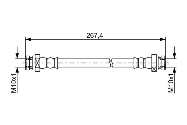 Bosch BH1770 Sağ fren boru hortumu; Arka küçük görsel 5