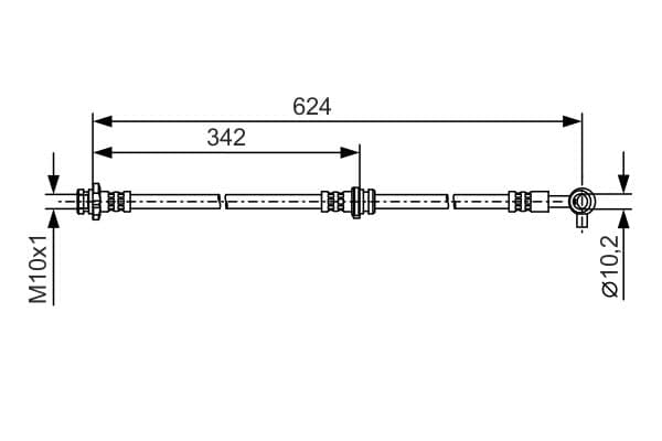 Bosch BH2017 Sol fren boru hortumu; ön küçük görsel 5
