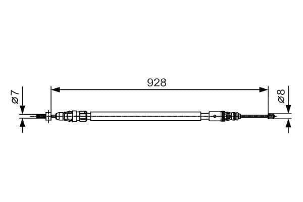 Bosch BC894 Sol fren kablosu 1