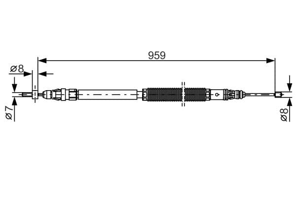 Bosch BC895 Sağ fren kablosu 1