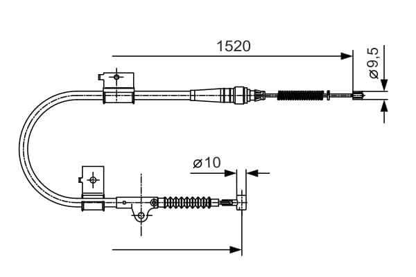 Bosch BC945 Sağ fren kablosu 1