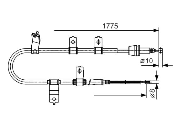 Bosch BC971 Sağ fren kablosu 1