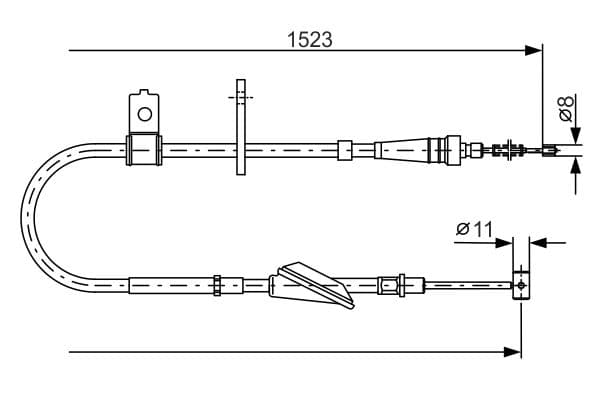 Bosch BC986 Sağ fren kablosu 1