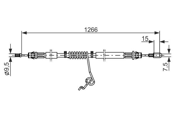 Bosch BC1165 Sağ fren kablosu 1