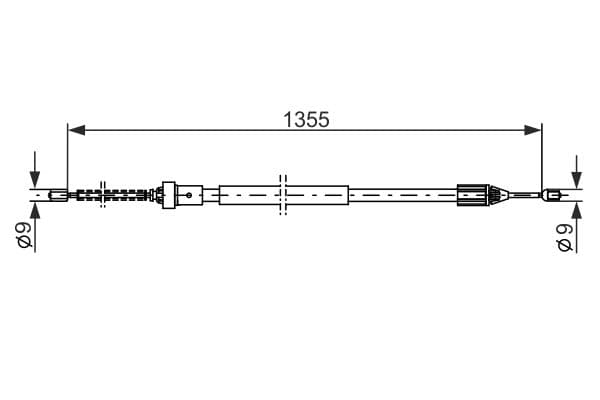 Bosch BC1193 Sağ fren kablosu 1